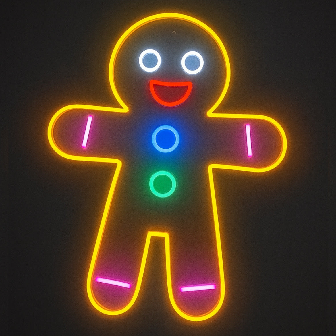 Gingerbread Man - LED Neon Sign