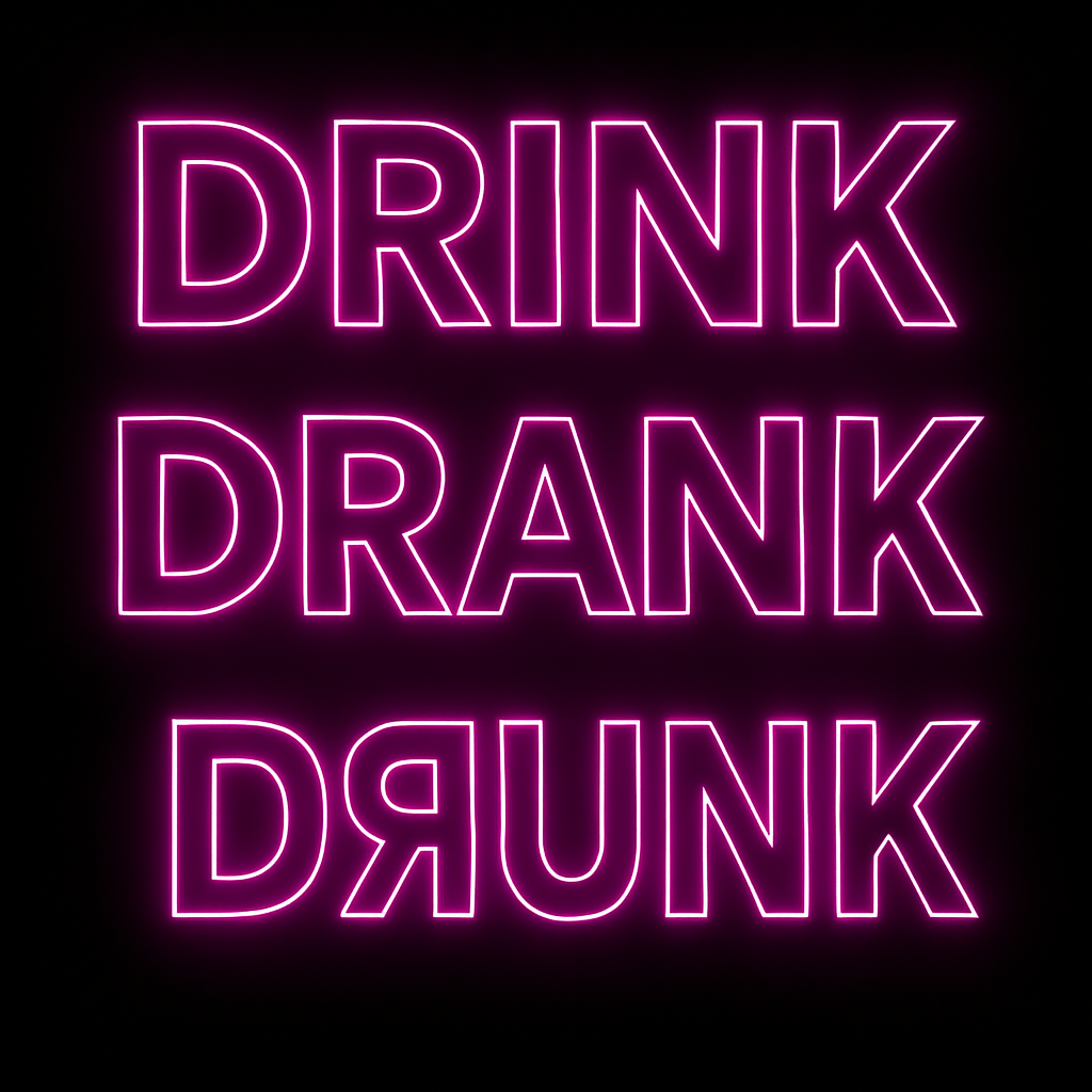 Drink Drank Drunk - LED Neon Sign