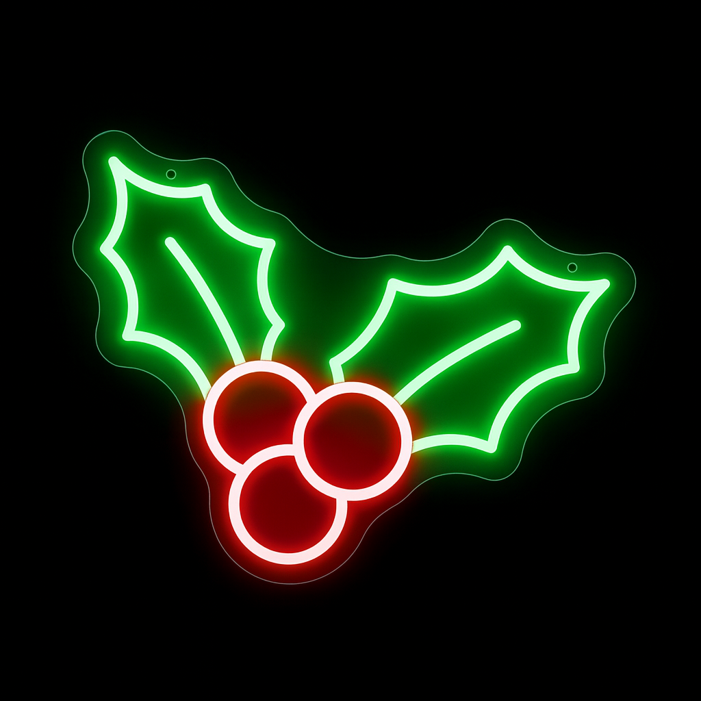 Christmas Holly - LED Neon Sign