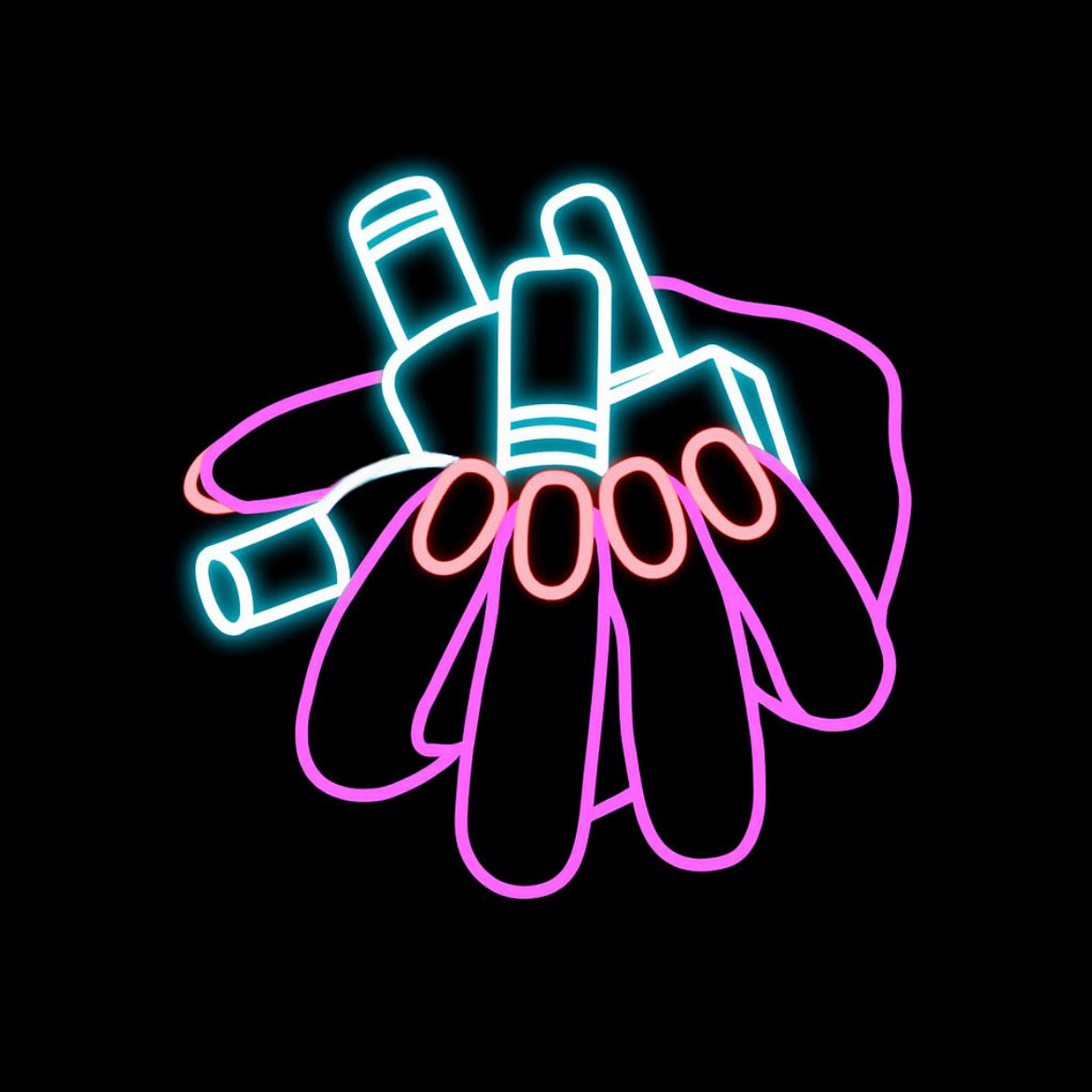 Hand With Make Up - LED Neon Sign